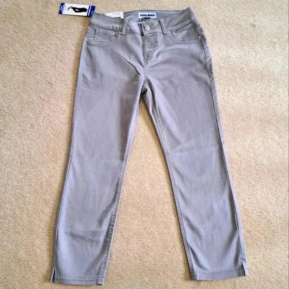❤️ NWT Nygard Slim Leg Cropped Pant Grey Women's Size  6 Stretch Skinny Crop - Picture 1 of 11